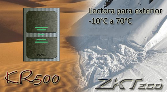 ZK KR500- LECTORA DE TARJETAS ID/ EXTERIOR DELGADA Y ELEGANTE / WEIGAND 26 BIT